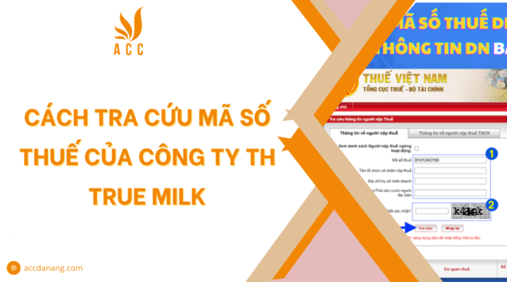 Cách tra cứu mã số thuế của Công ty TH True Milk
