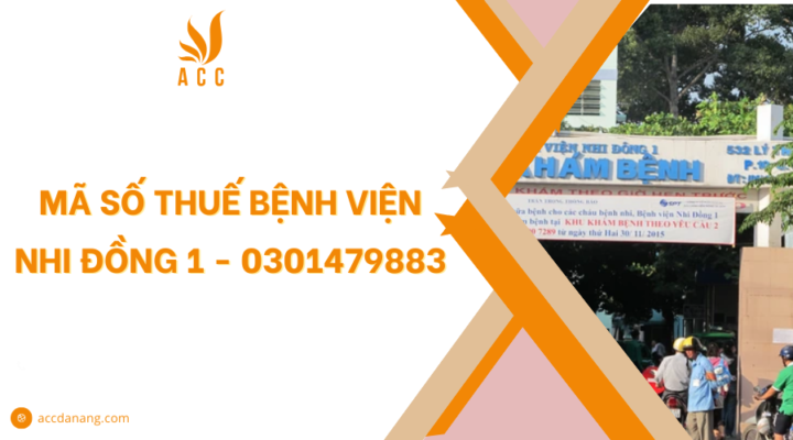 Mã số thuế bệnh viện Nhi Đồng 1