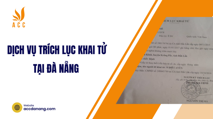 trích lục khai tử tại đà nẵng