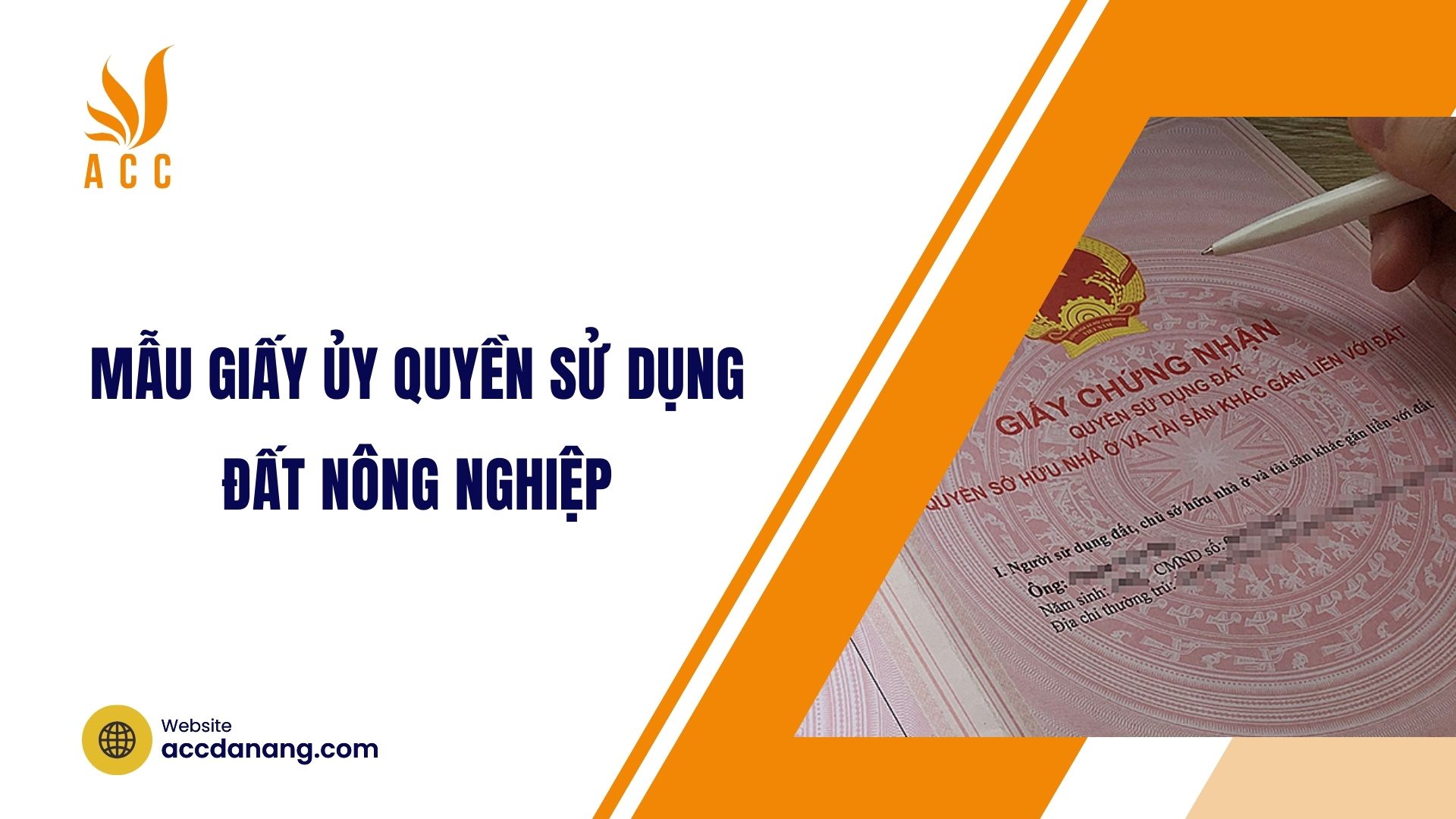 Mẫu giấy ủy quyền sử dụng đất nông nghiệp