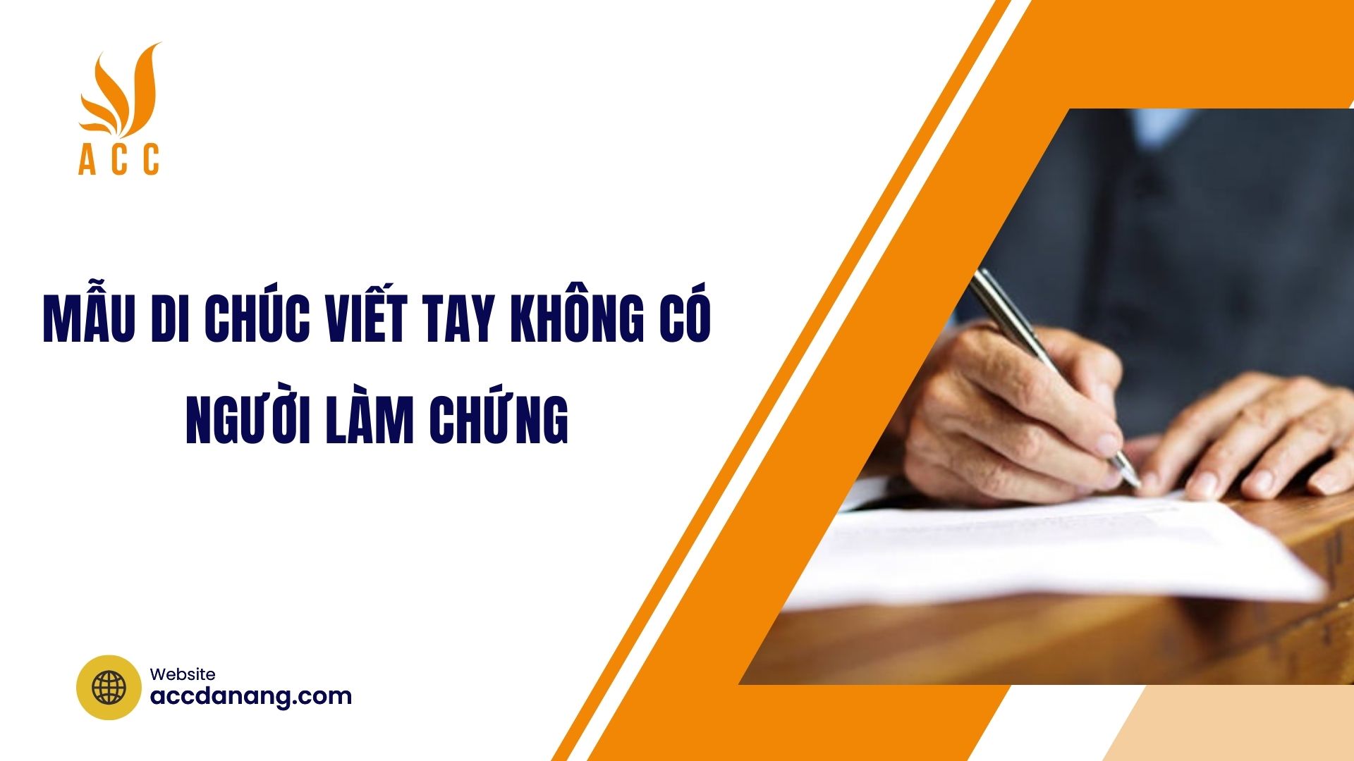Mẫu di chúc viết tay không có người làm chứng