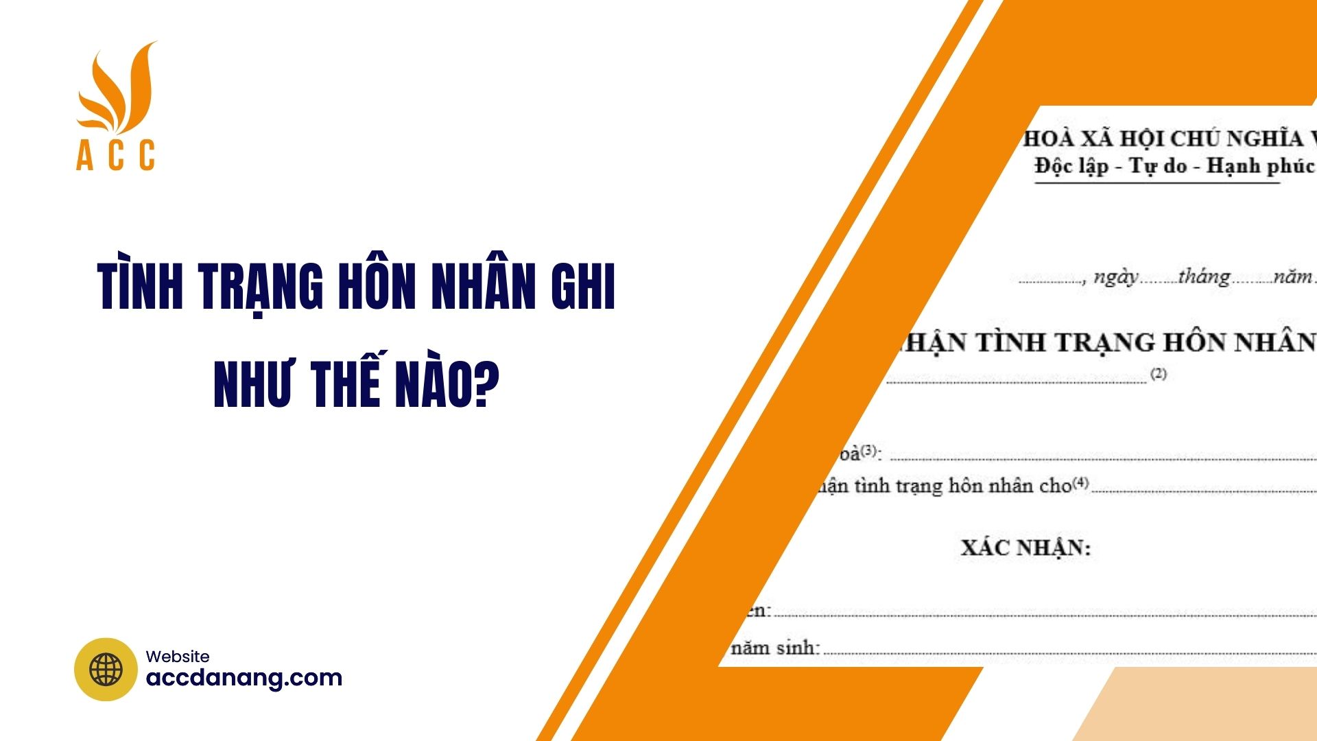Tình trạng hôn nhân ghi như thế nào?