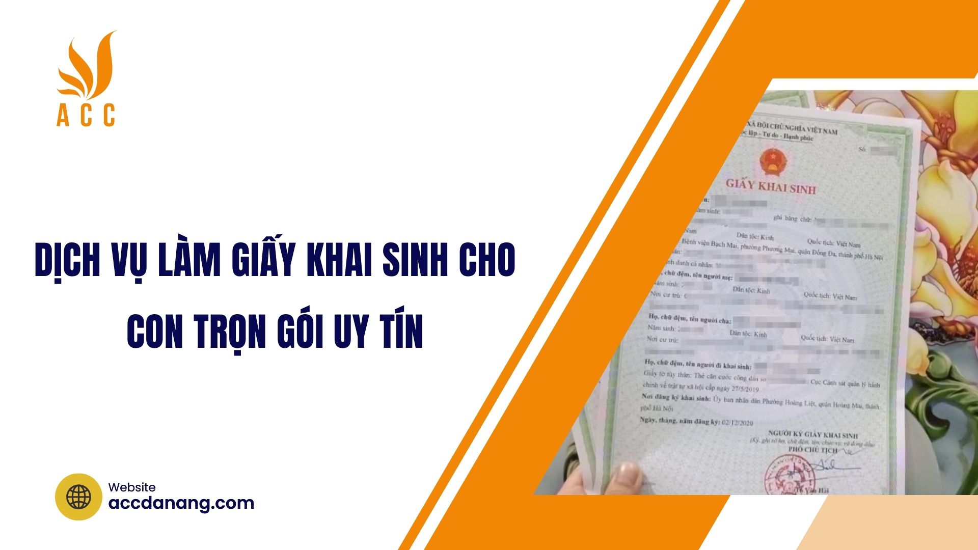 Dịch vụ làm giấy khai sinh cho con trọn gói uy tín