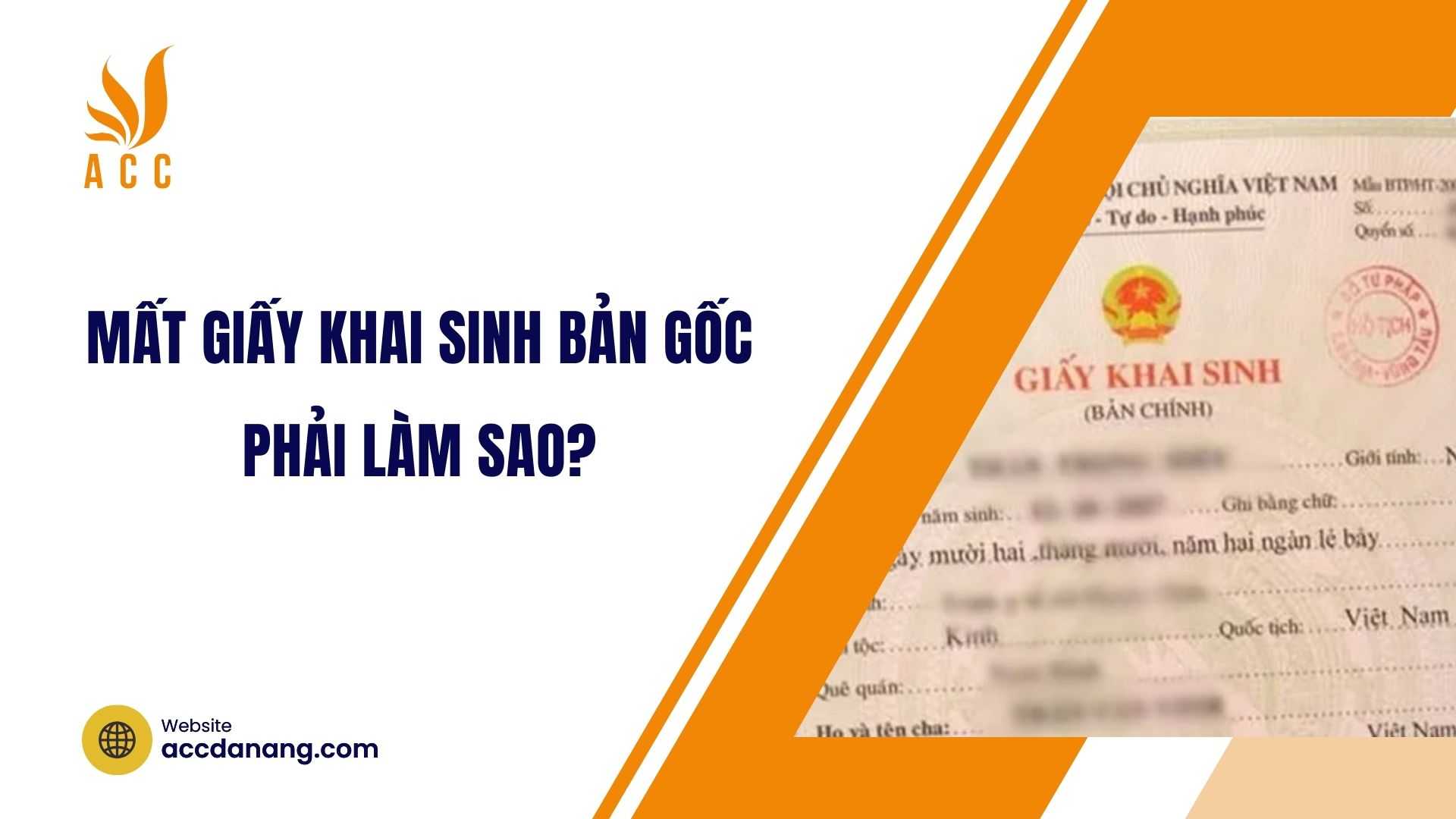 Mất giấy khai sinh bản gốc phải làm sao?