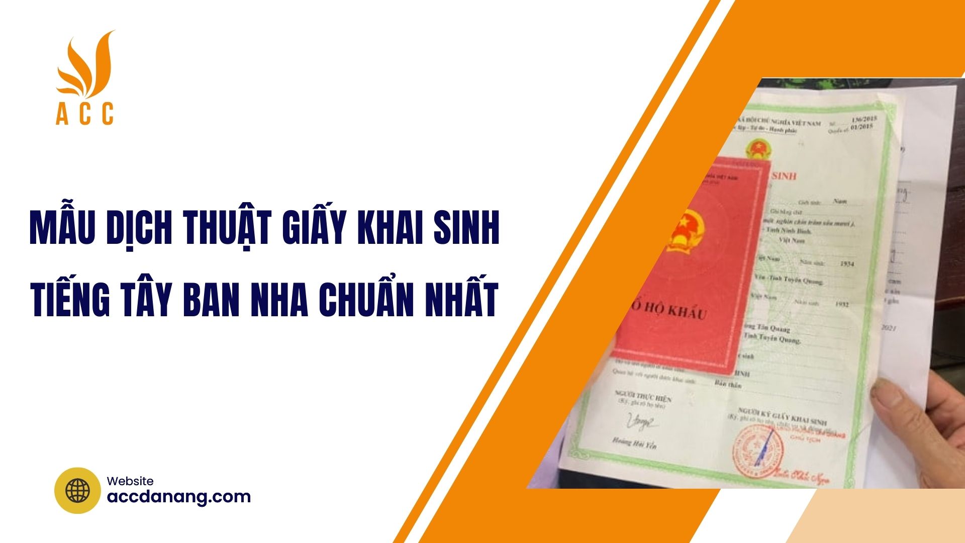 Mẫu dịch thuật giấy khai sinh tiếng Tây Ban Nha chuẩn nhất