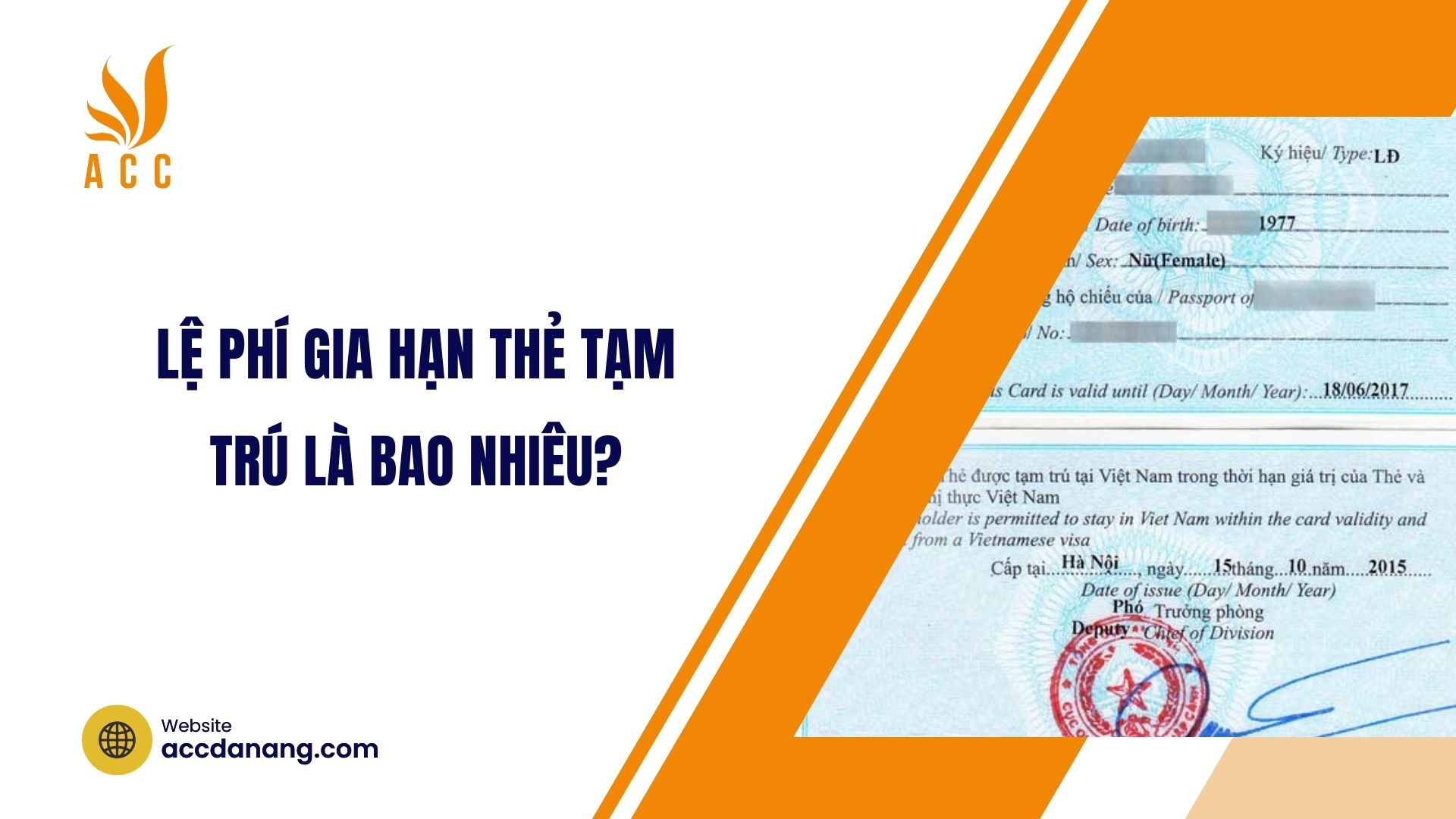 Lệ phí gia hạn thẻ tạm trú là bao nhiêu?