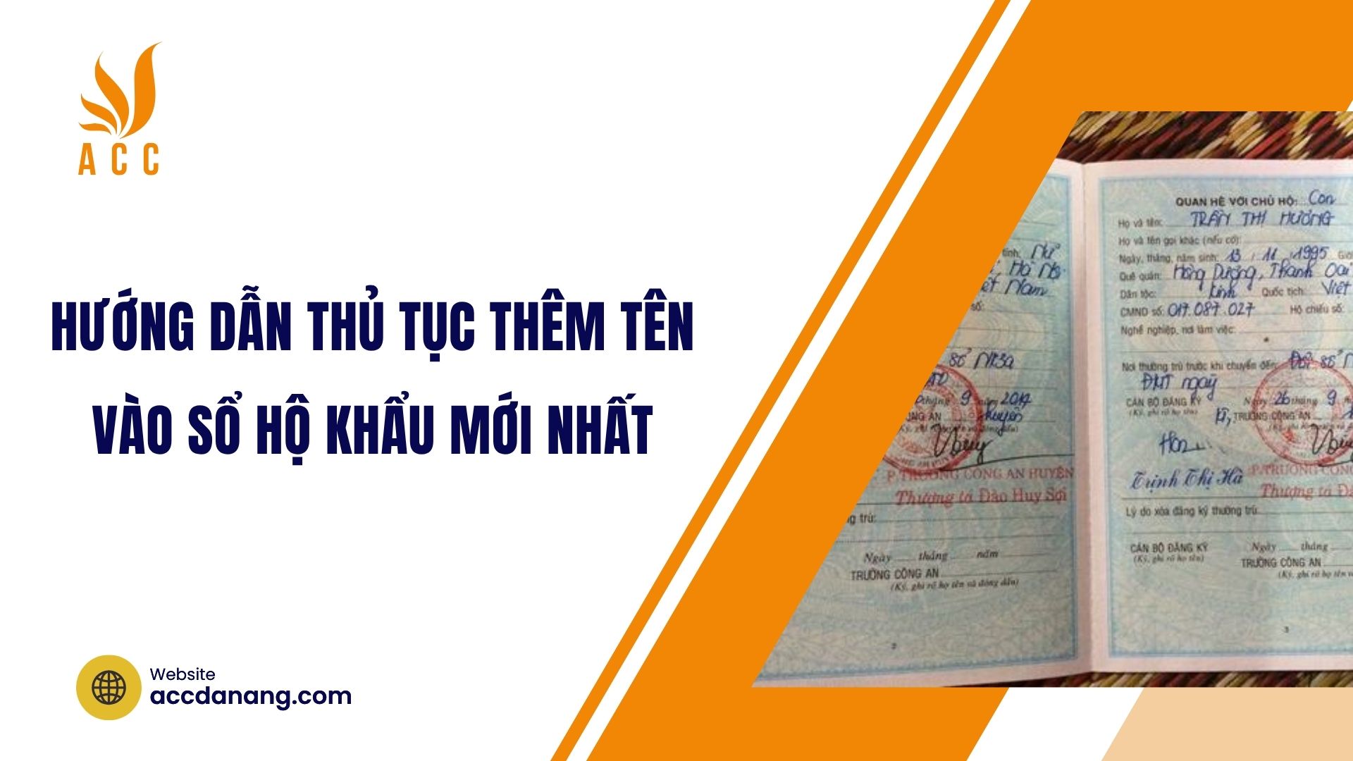 Hướng dẫn thủ tục thêm tên vào sổ hộ khẩu mới nhất