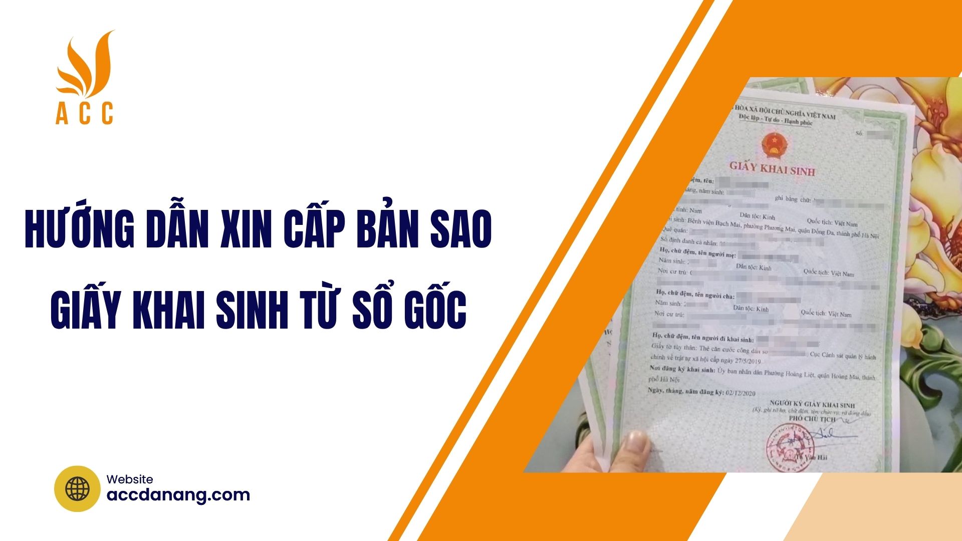 Hướng dẫn xin cấp bản sao giấy khai sinh từ sổ gốc