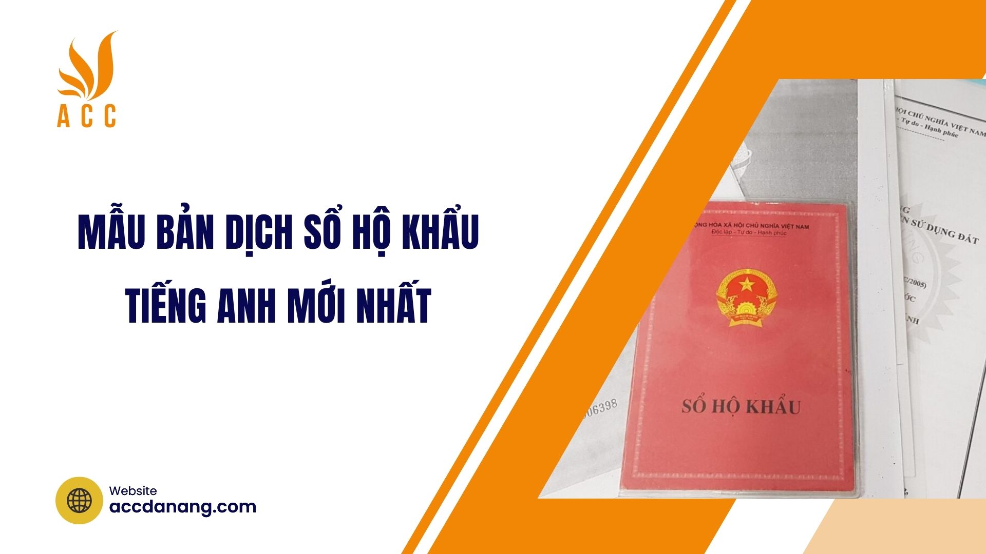 Mẫu bản dịch sổ hộ khẩu tiếng Anh mới nhất