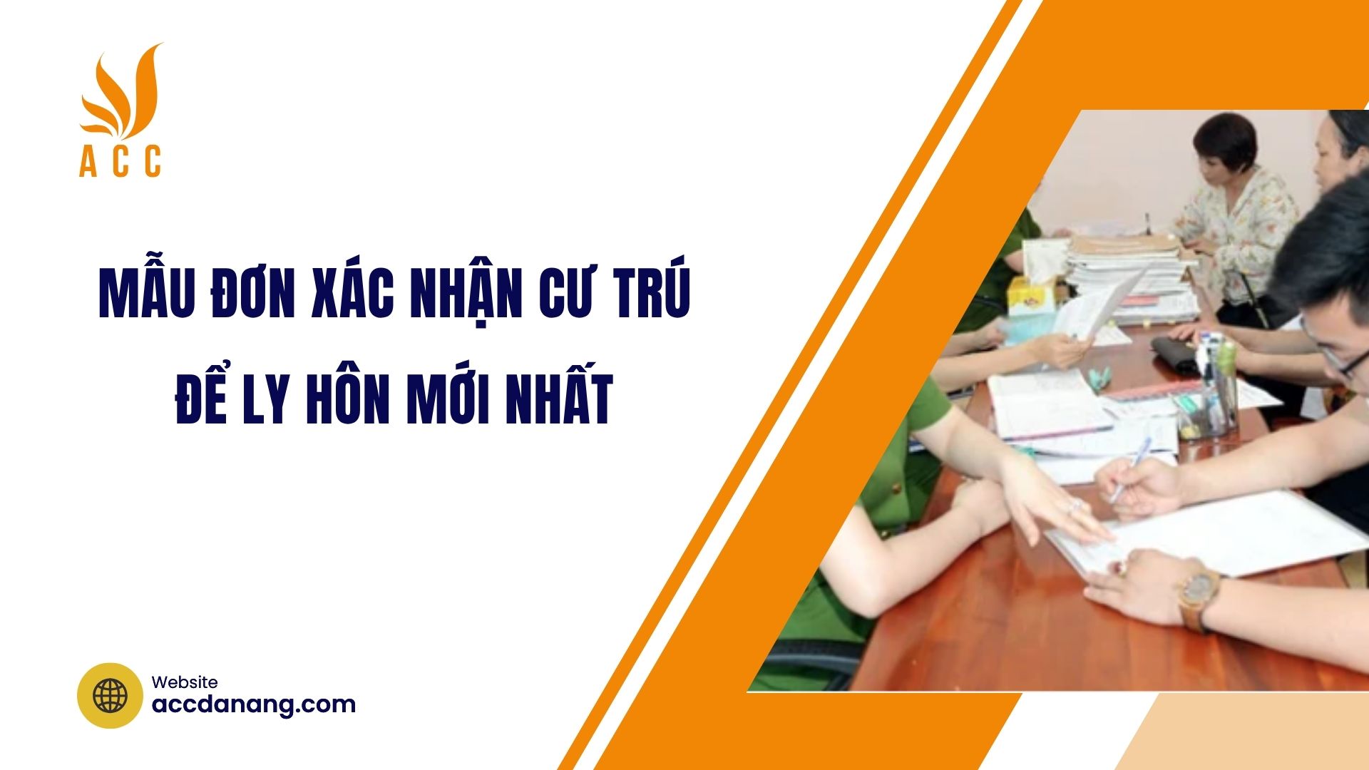 Mẫu đơn xác nhận cư trú để ly hôn mới nhất