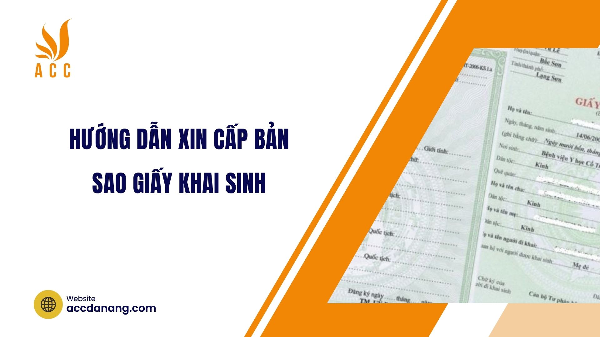 Hướng dẫn xin cấp bản sao giấy khai sinh