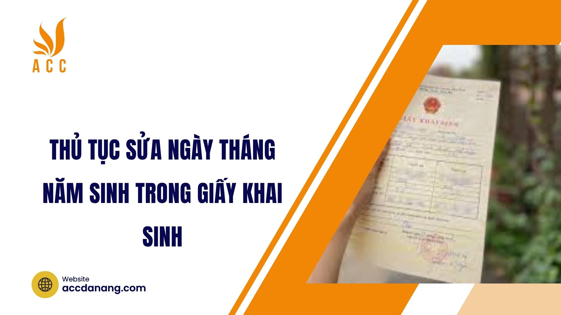 Thủ tục sửa ngày tháng năm sinh trong giấy khai sinh