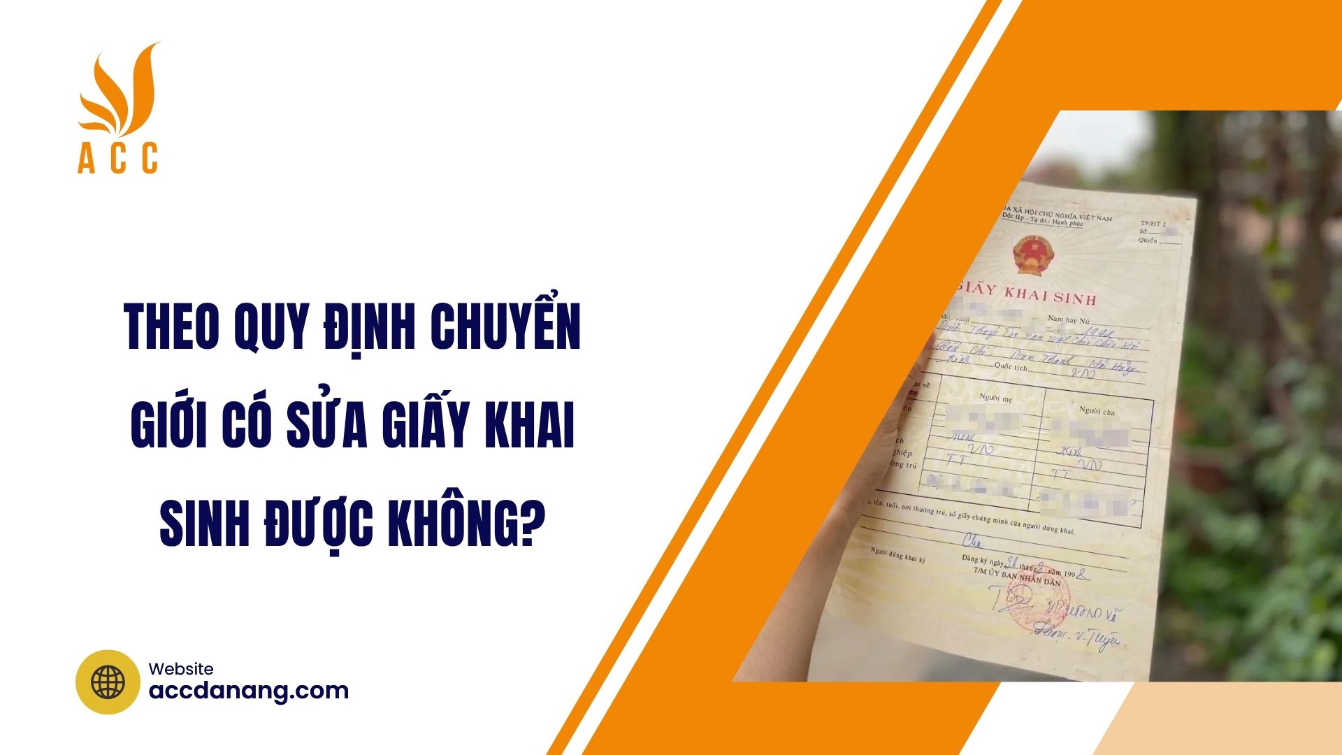 Theo quy định chuyển giới có sửa giấy khai sinh được không?
